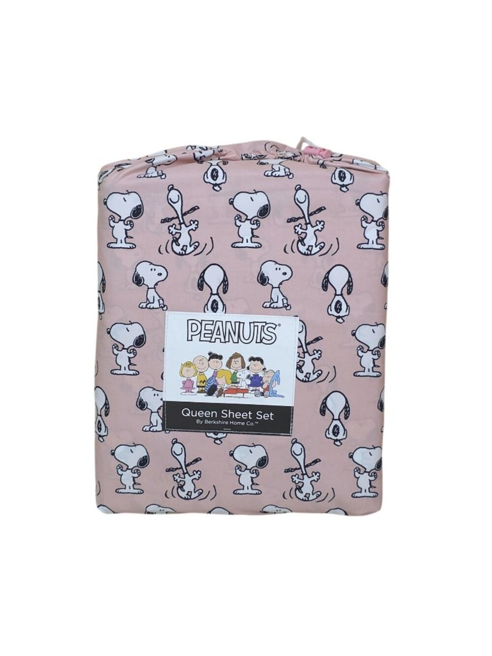 Peanuts Pink Snoopy Queen Sheet Set By Berkshire 100% Polyester